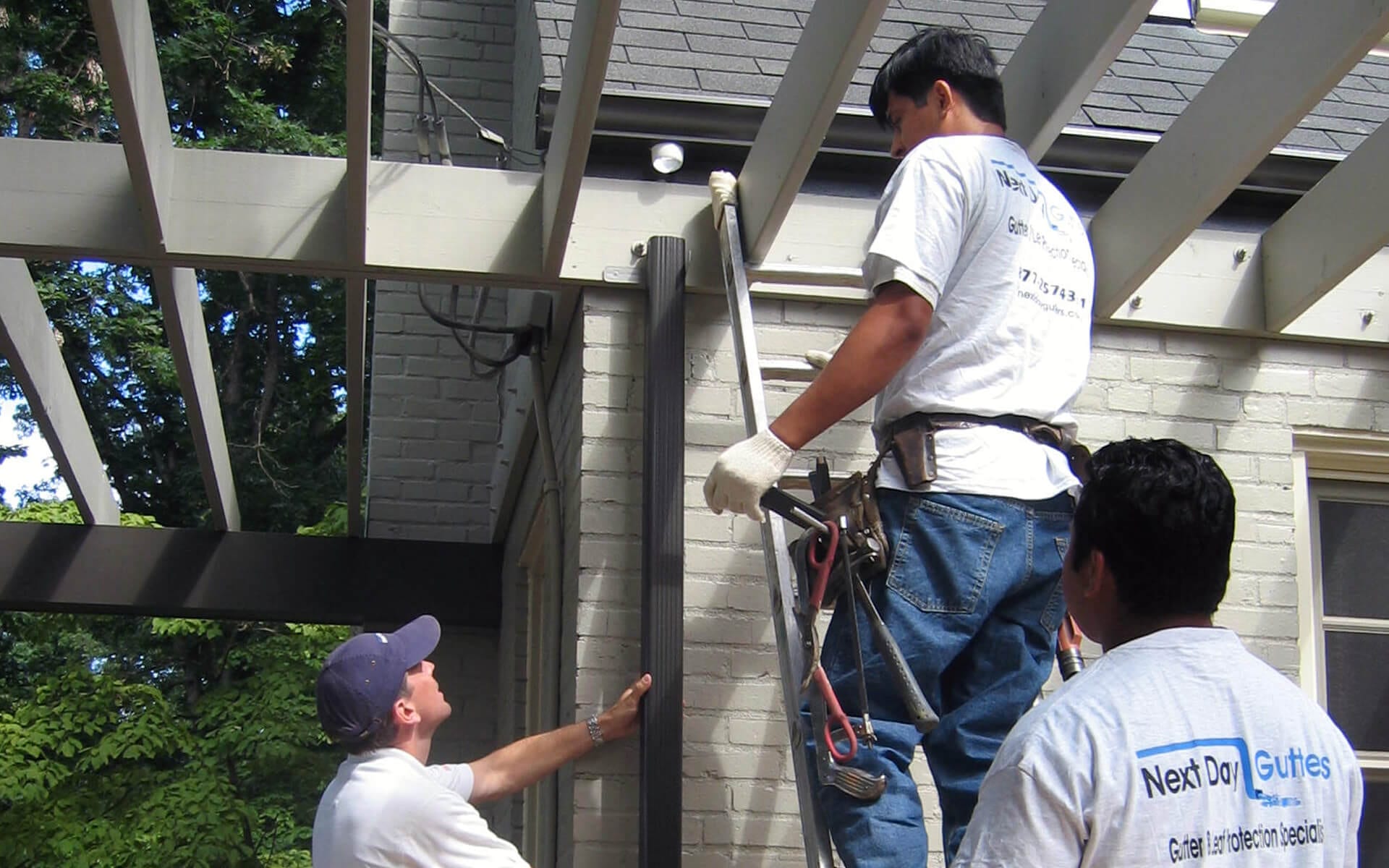 Brown Gutters installed in Rockville, Md